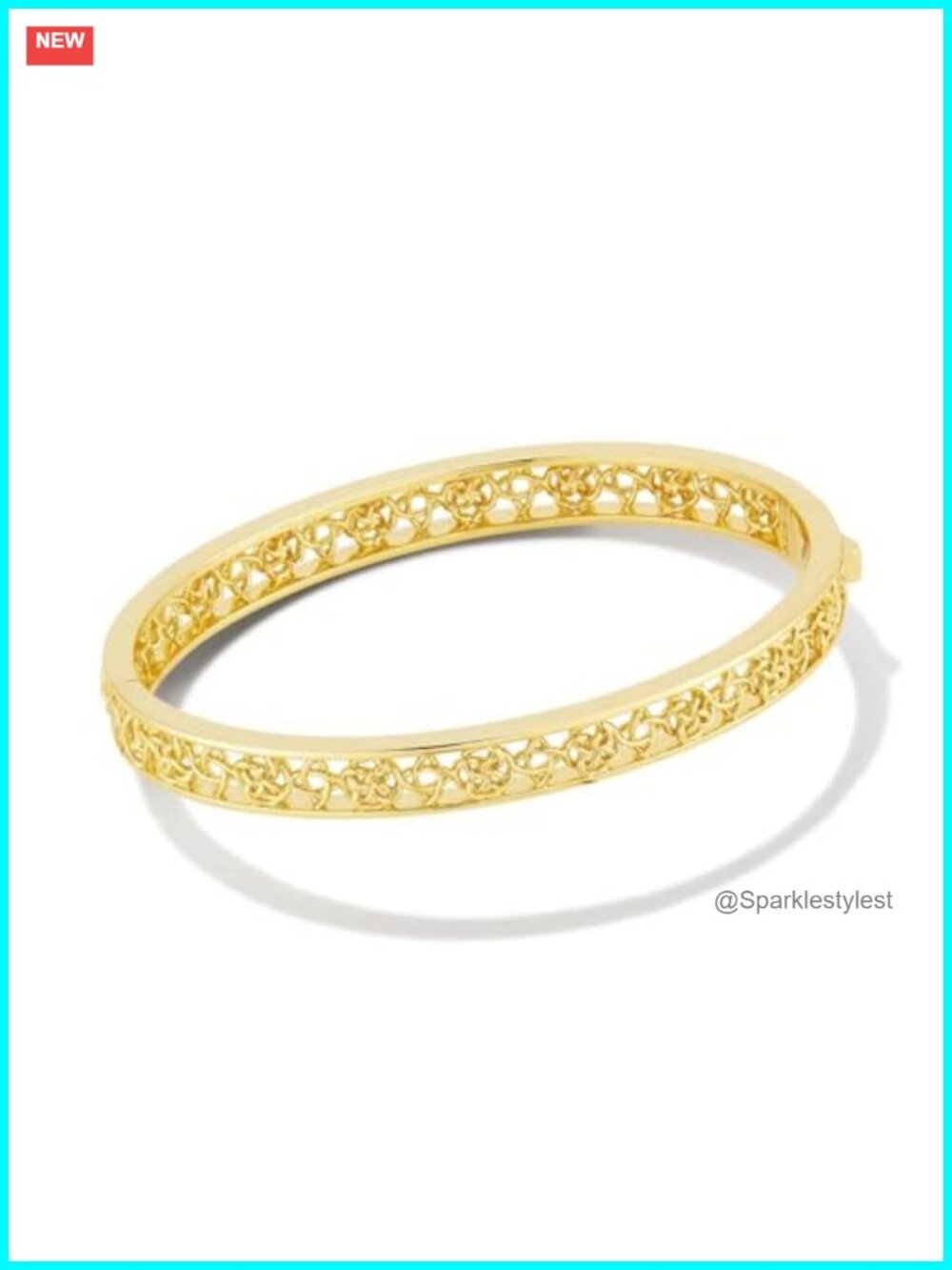 14k Yellow Gold Over Brass Bangle Bracelet for Women, Gift for Her
